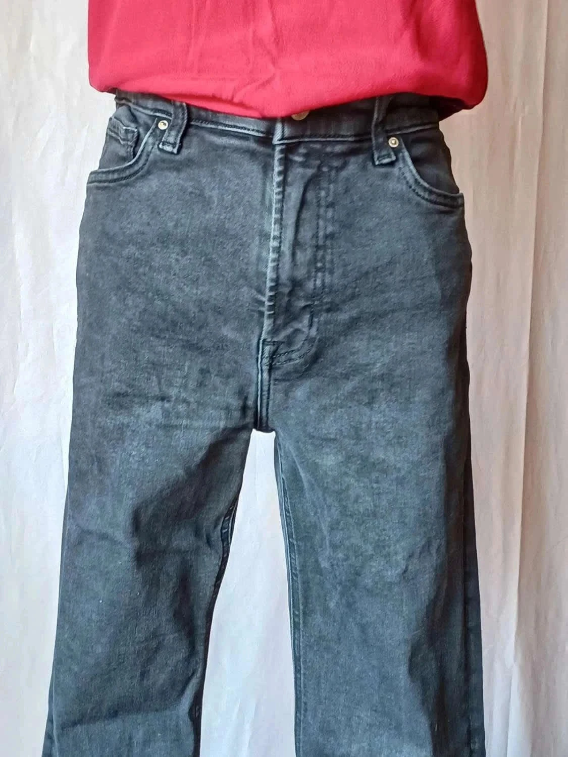 Jean mango flare cropped negro 40 – photo 2